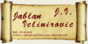 Jablan Velimirović vizit kartica